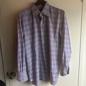 Tom Ford Switzerland Purple Checkered Shirt